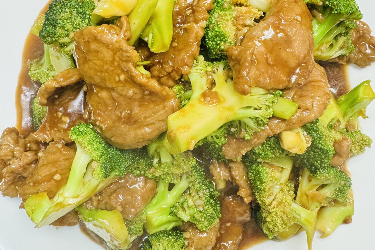 Broccoli Beef at Big Fish Chinese Cafe